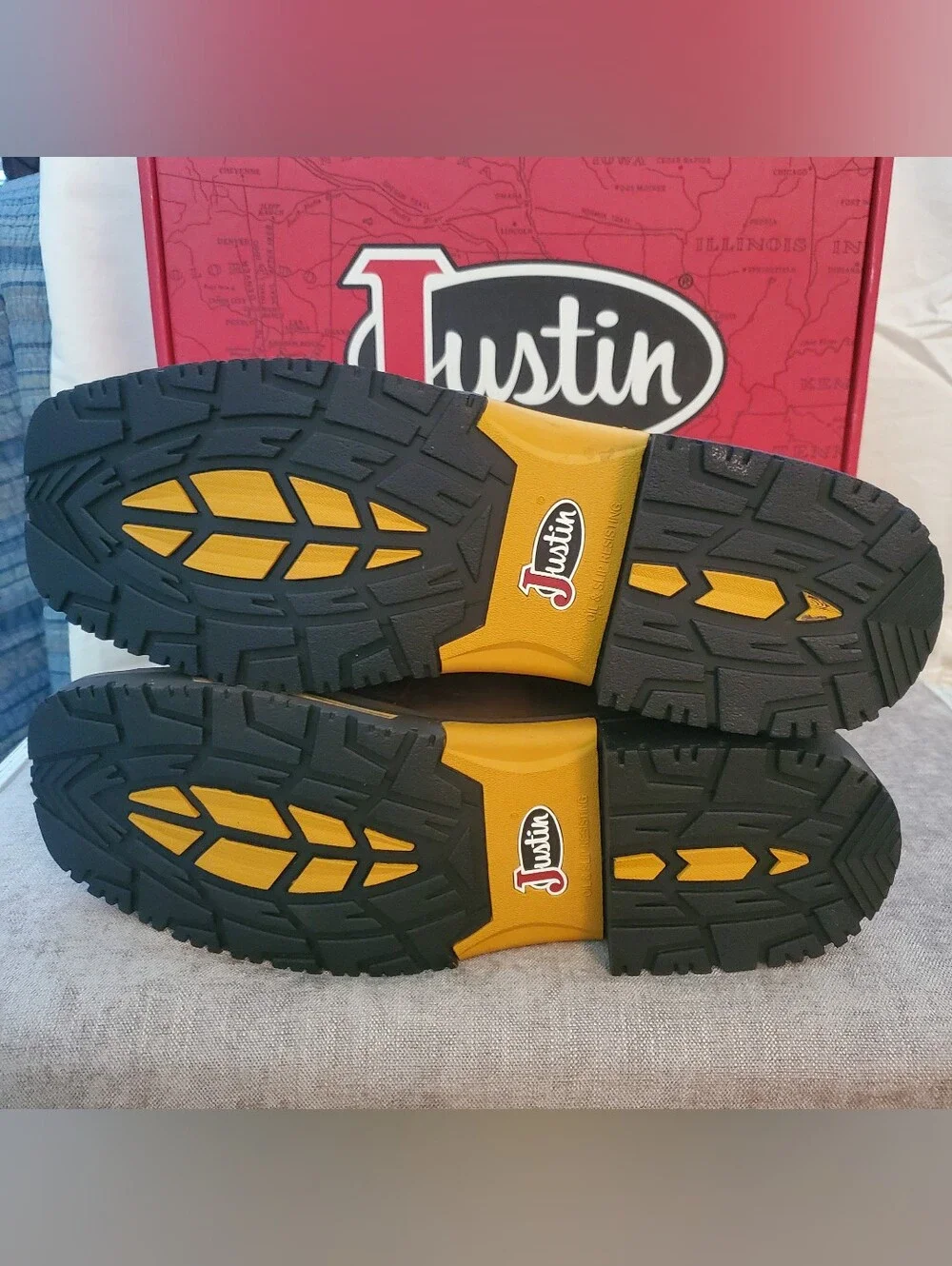 Justin Joist Aged Brown Water Buffalo Men's Size 11D NIB